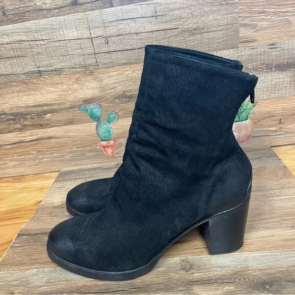 The last conspiracy Angela suede ankle boot womens 39/ 8.5 whimsigoth block heel - Picture 3 of 9